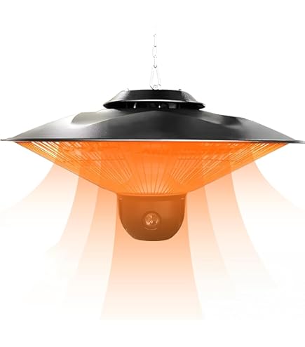 Amazon | ハロゲンヒーター 600W/900W/1500W 赤外線ヒーター 吊り下げ